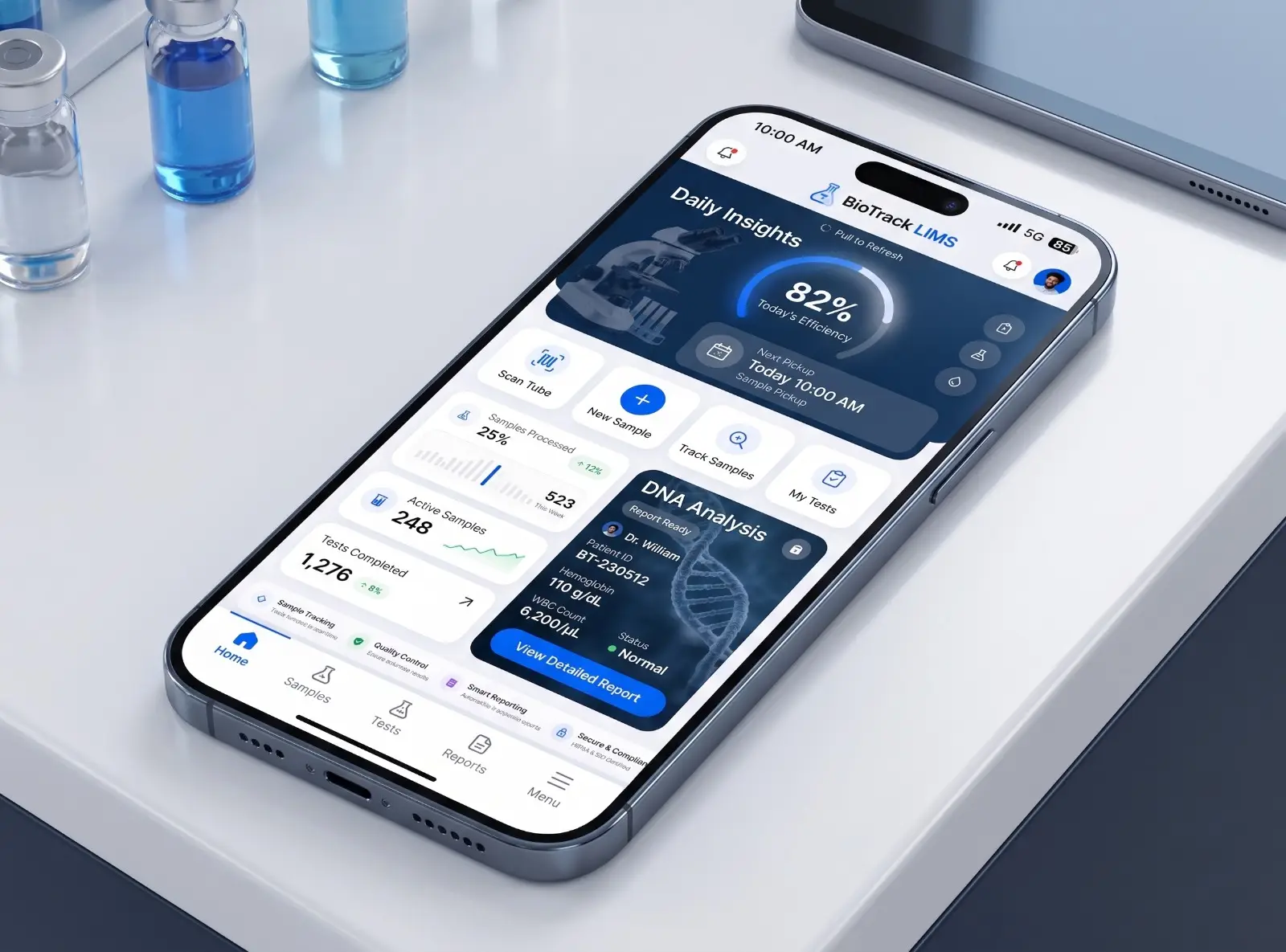 BioTrack LIMS mockup