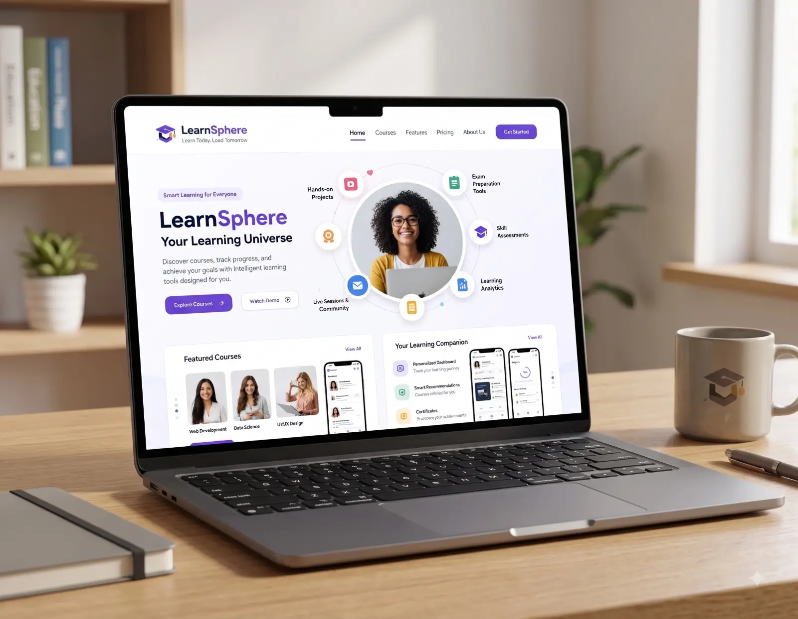 LearnSphere EdTech mockup
