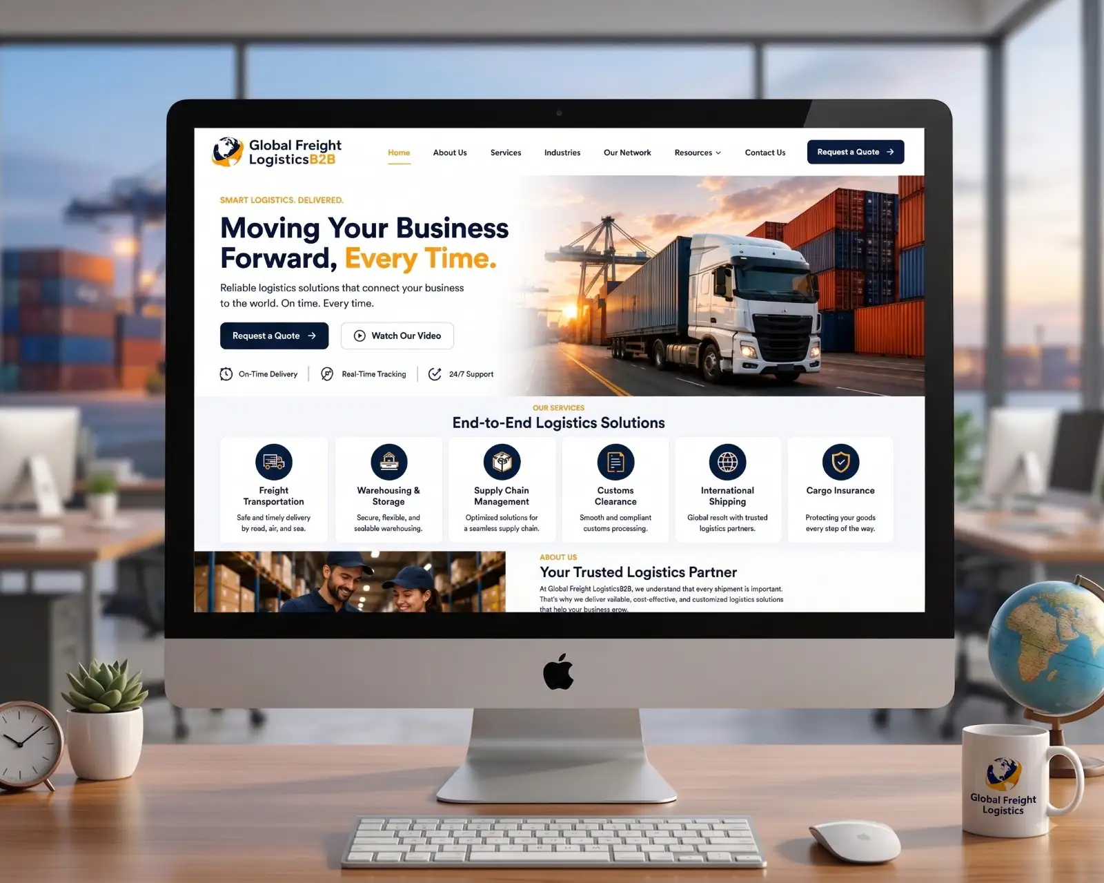 Global Freight Logistics mockup